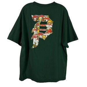 Primitive Skateboards Green Double Sided Mushroom P Graphic T-Shirt XL Skater